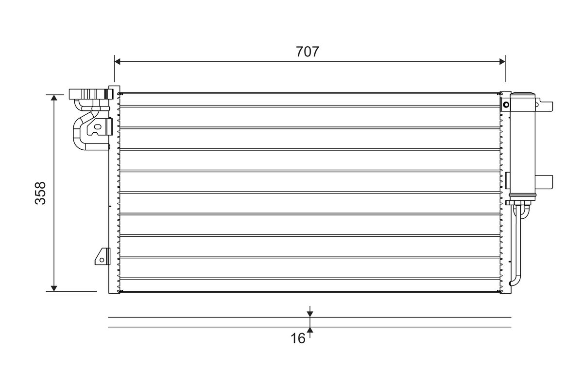 Condenser, air conditioning - 822690 VALEO