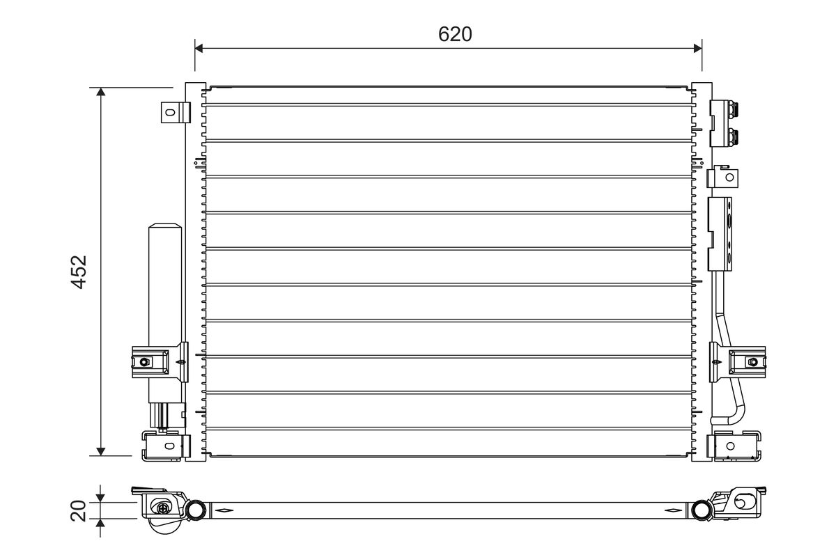 Condenser, air conditioning - 822705 VALEO