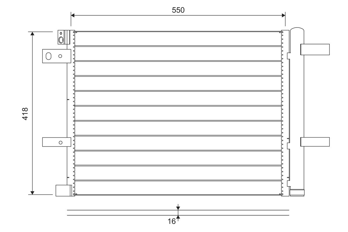 Condensatore, Climatizzatore - 822706 VALEO
