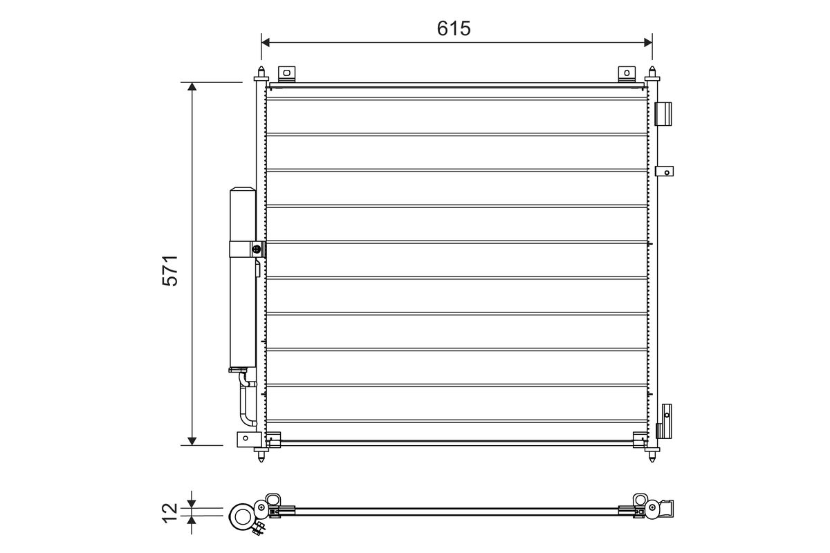 Condenser, air conditioning - 822721 VALEO