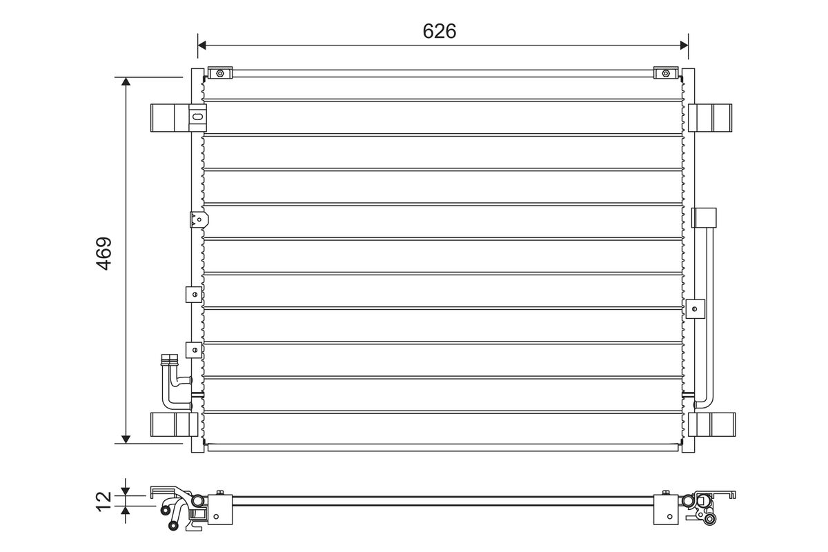 Condensatore, Climatizzatore - 822724 VALEO