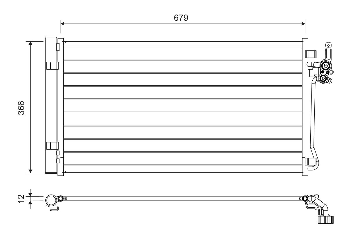 Condenser, air conditioning - 822731 VALEO