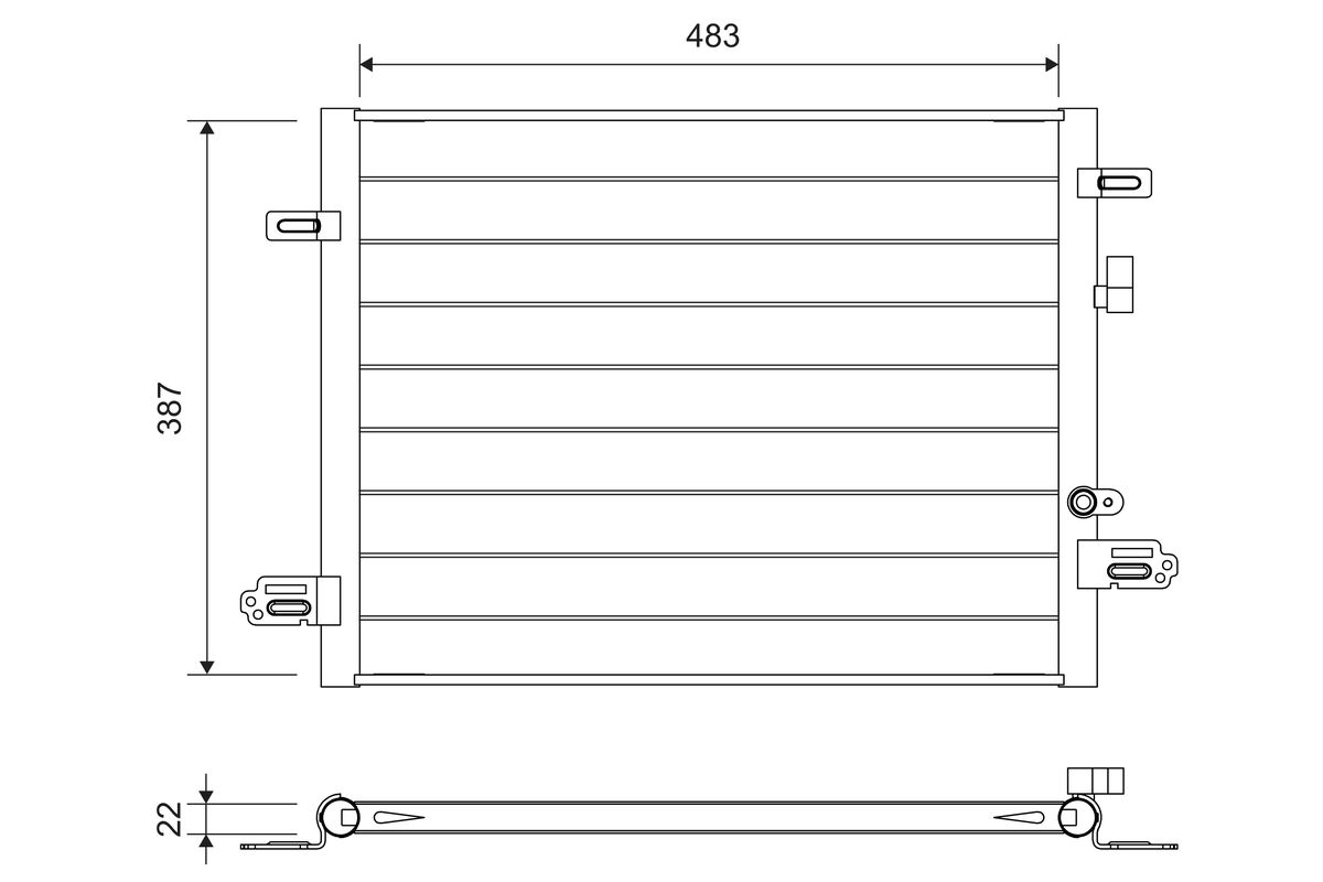 Condenser, air conditioning - 822754 VALEO