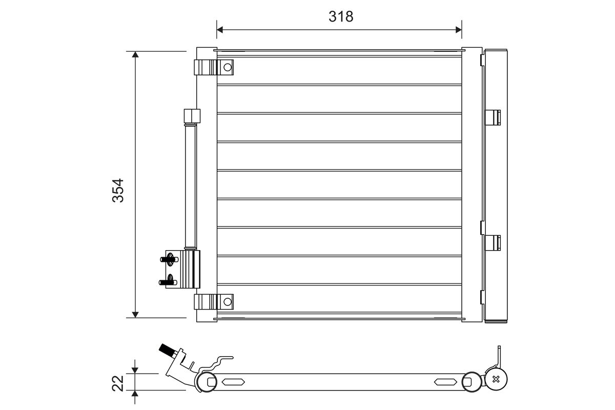 Condenser, air conditioning - 822758 VALEO