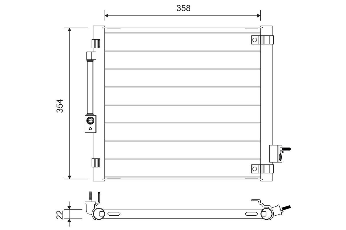 Condenser, air conditioning - 822759 VALEO