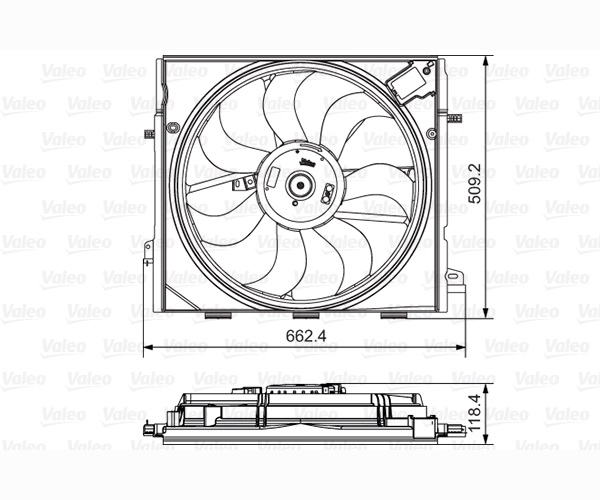 Fan, radiator - 696873 VALEO