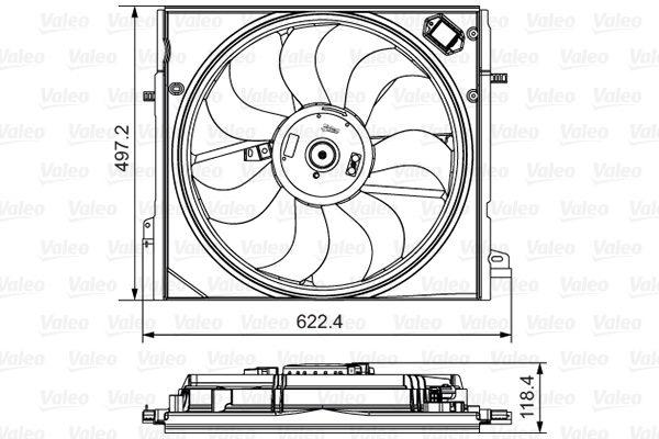 Fan, radiator - 698582 VALEO