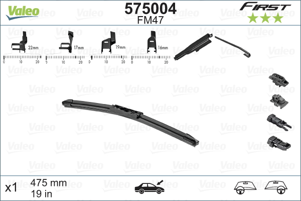 Wiper Blade - 575004 VALEO