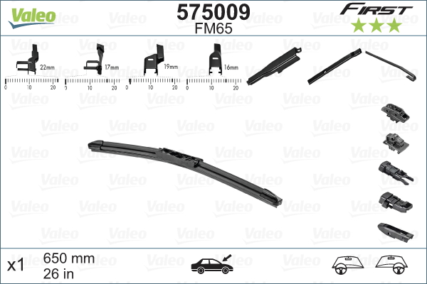 Щетка стеклоочистителя - 575009 VALEO