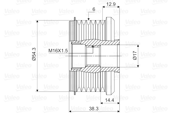 Механизм свободного хода генератора - 588002 VALEO