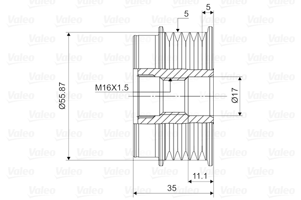 Механизм свободного хода генератора - 588008 VALEO