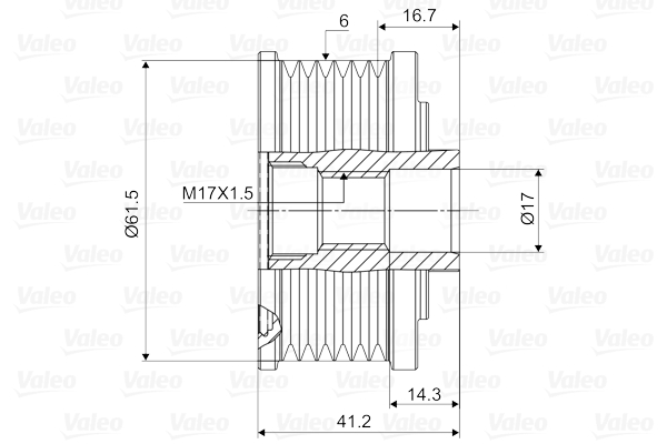 Generatorfreilauf - 588009 VALEO