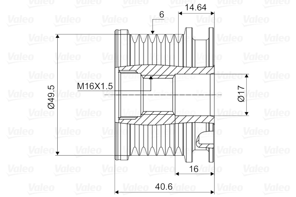 Механизм свободного хода генератора - 588014 VALEO