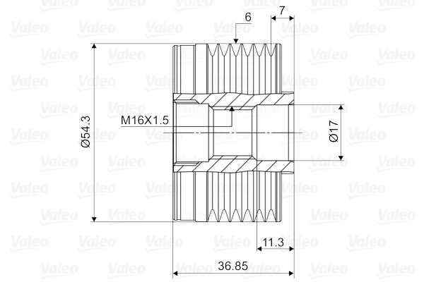 Механизм свободного хода генератора - 588017 VALEO