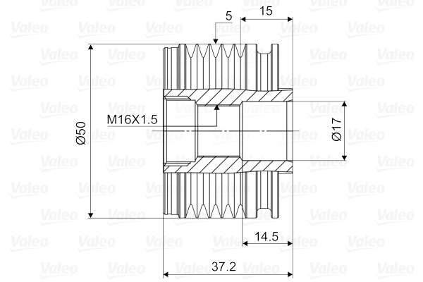Механизм свободного хода генератора - 588025 VALEO