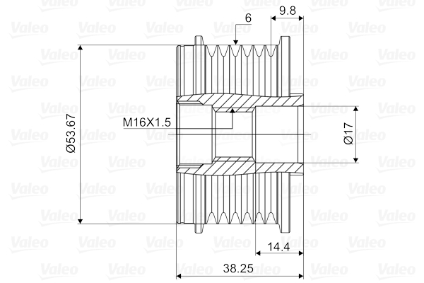 Механизм свободного хода генератора - 588028 VALEO