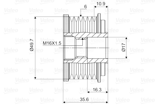 Механизм свободного хода генератора - 588030 VALEO