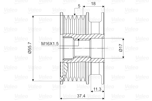 Механизм свободного хода генератора - 588035 VALEO