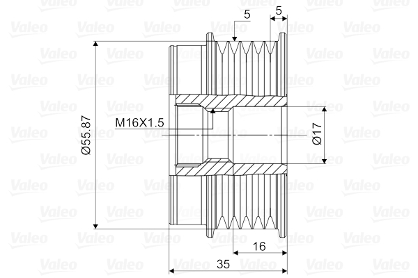 Generatorfreilauf - 588051 VALEO