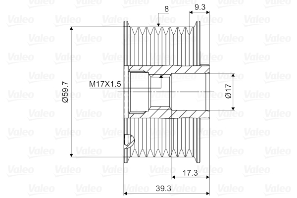 Механизм свободного хода генератора - 588053 VALEO