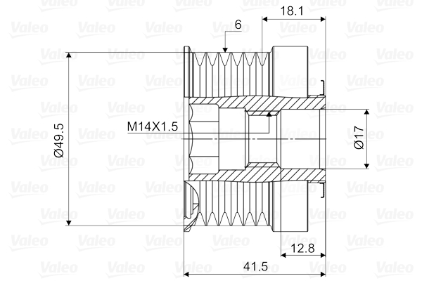 Механизм свободного хода генератора - 588054 VALEO