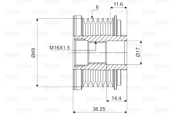 Механизм свободного хода генератора - 588055 VALEO