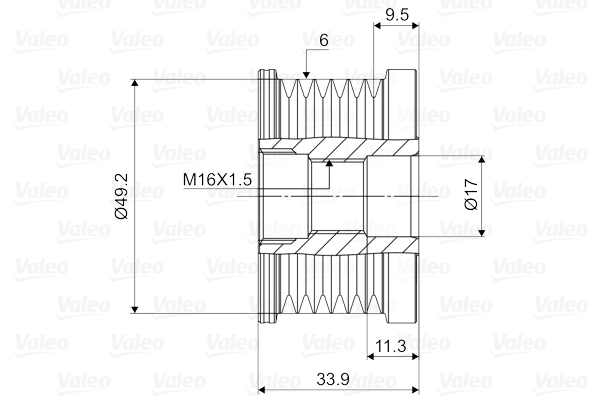 Механизм свободного хода генератора - 588056 VALEO