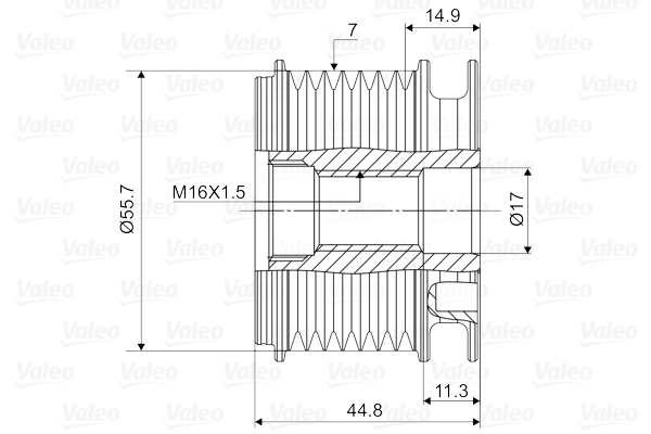 Механизм свободного хода генератора - 588060 VALEO
