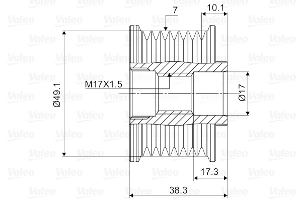 Механизм свободного хода генератора - 588063 VALEO