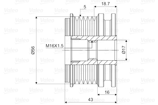 Generatorfreilauf - 588066 VALEO