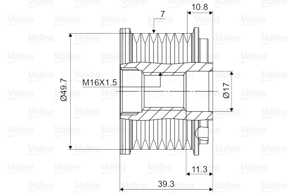 Механизм свободного хода генератора - 588072 VALEO