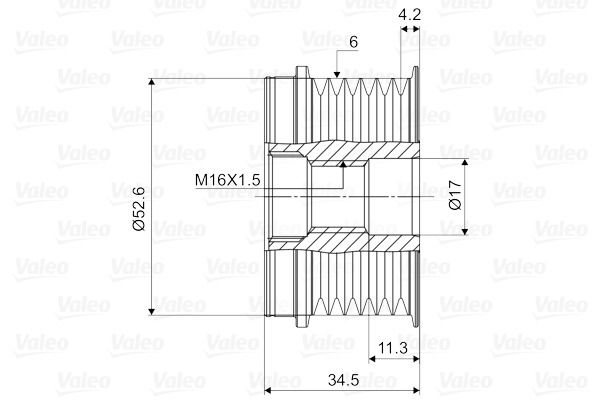 Механизм свободного хода генератора - 588074 VALEO