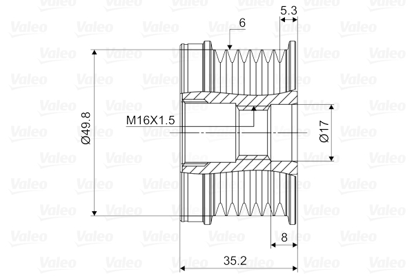 Механизм свободного хода генератора - 588078 VALEO