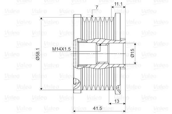 Механизм свободного хода генератора - 588082 VALEO