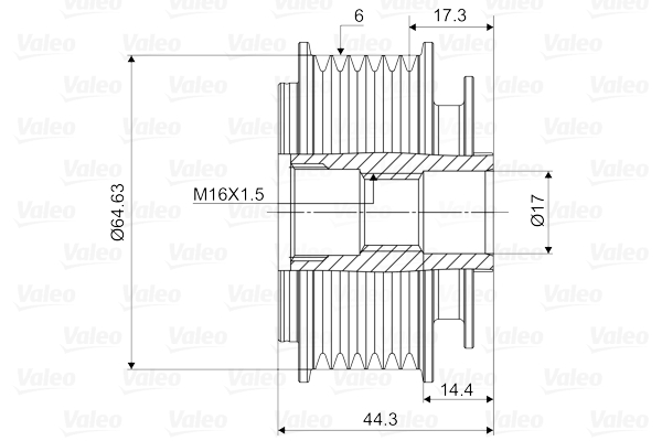 Механизм свободного хода генератора - 588084 VALEO