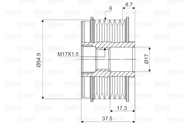 Механизм свободного хода генератора - 588087 VALEO