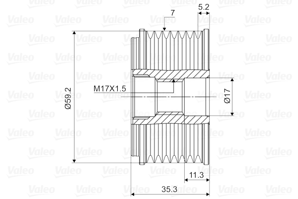 Механизм свободного хода генератора - 588088 VALEO