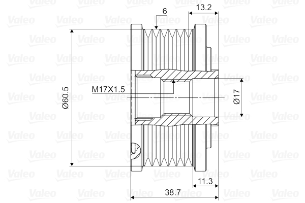 Механизм свободного хода генератора - 588089 VALEO