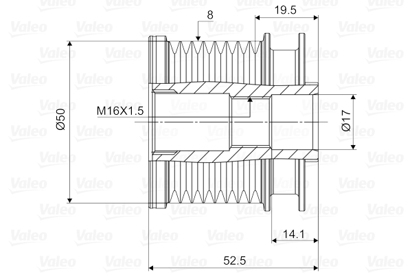 Механизм свободного хода генератора - 588093 VALEO