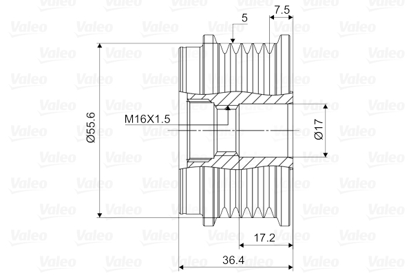 Механизм свободного хода генератора - 588099 VALEO