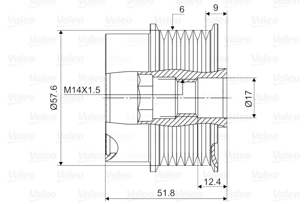 Механизм свободного хода генератора - 588131 VALEO