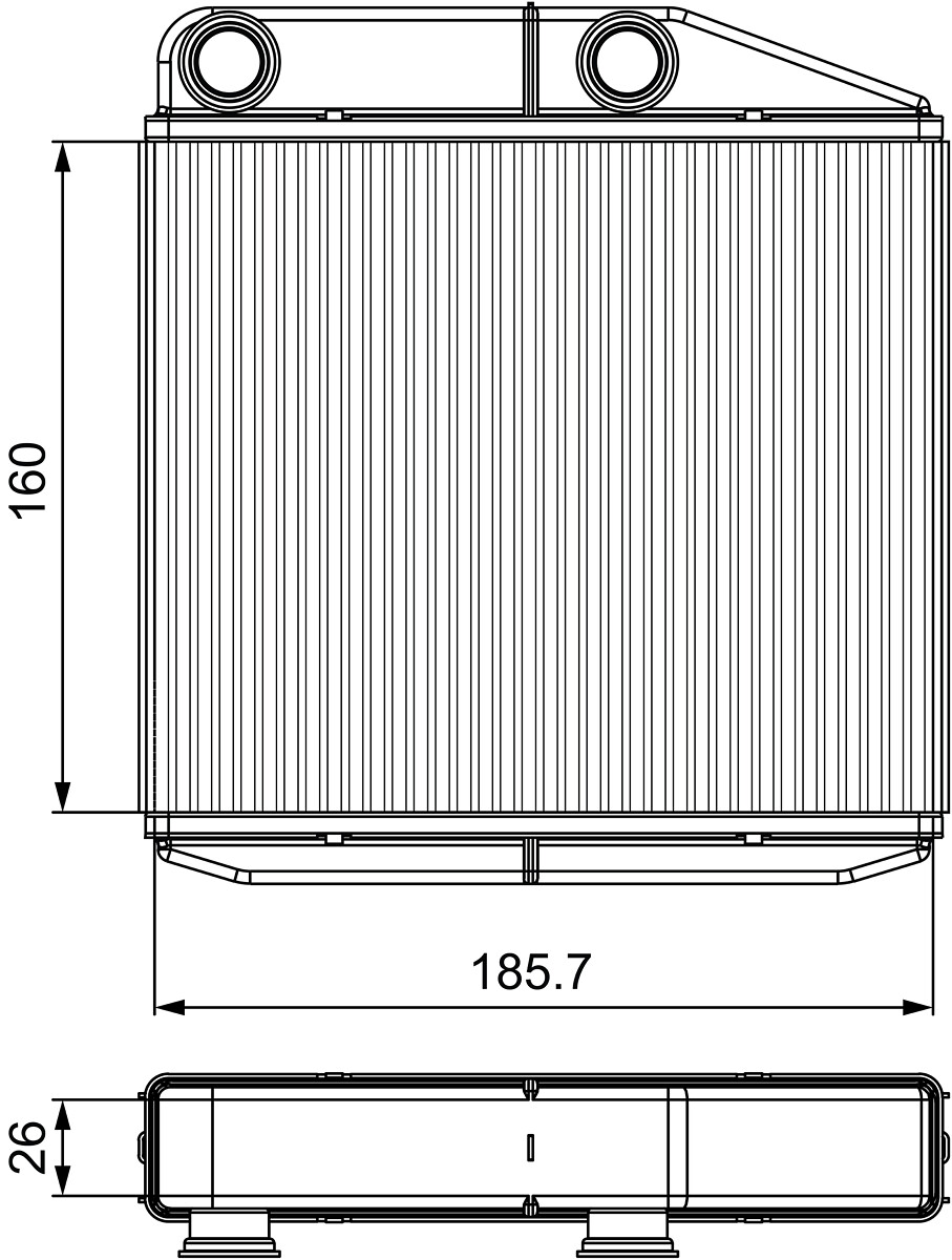 Heat Exchanger, interior heating - 811502 VALEO
