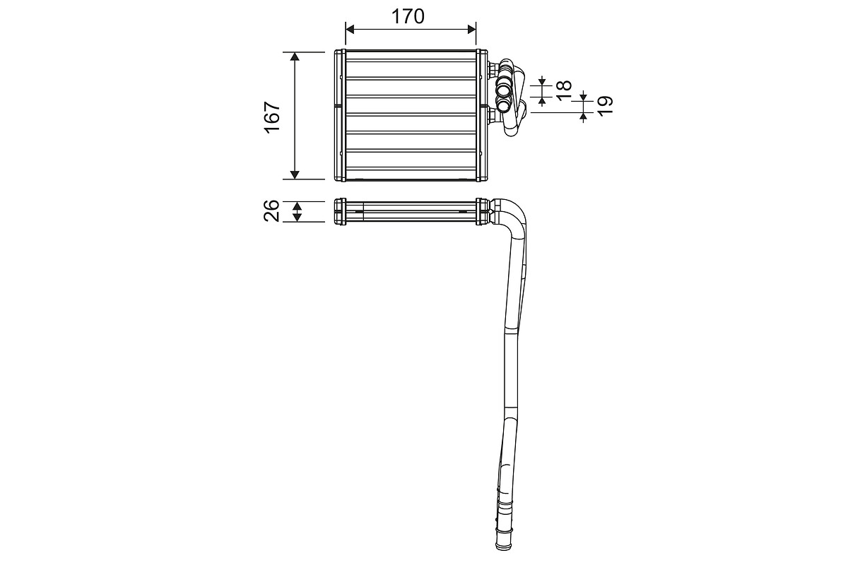 Heat Exchanger, interior heating - 811510 VALEO