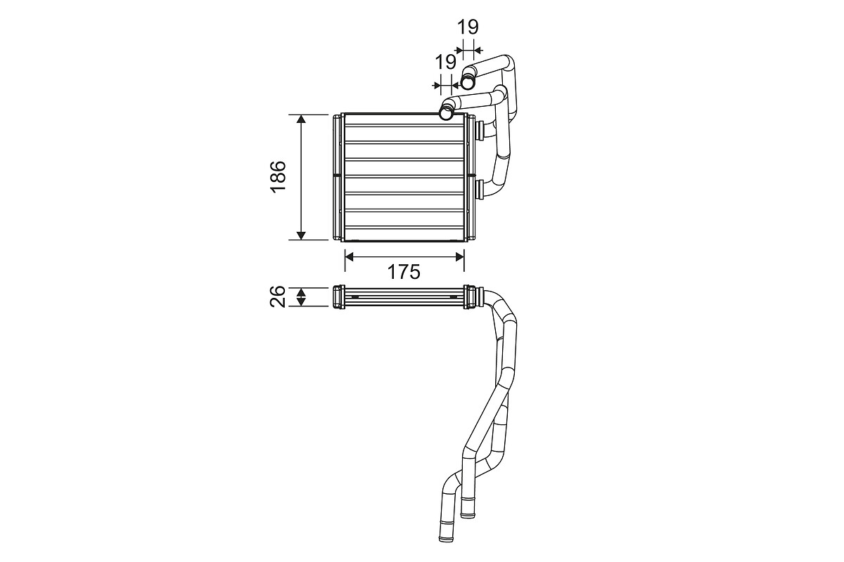 Heat Exchanger, interior heating - 811511 VALEO