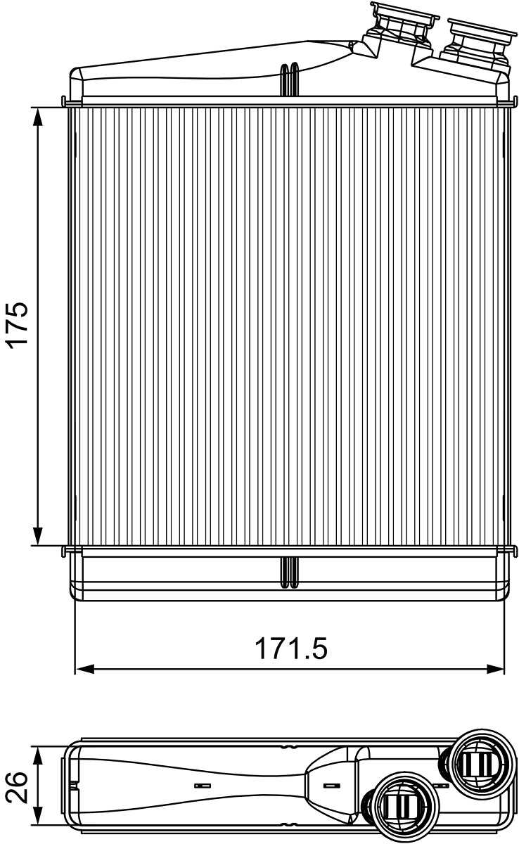 Heat Exchanger, interior heating - 811512 VALEO