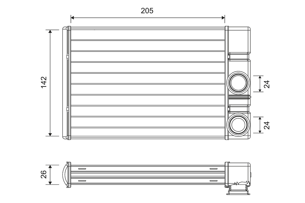Heat Exchanger, interior heating - 811513 VALEO