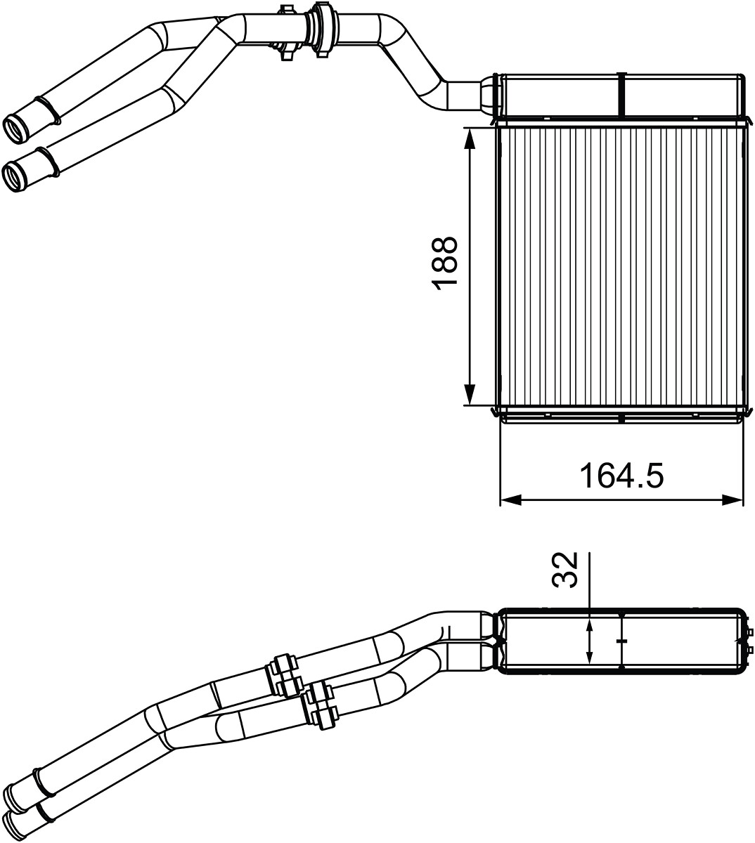 Heat Exchanger, interior heating - 811515 VALEO