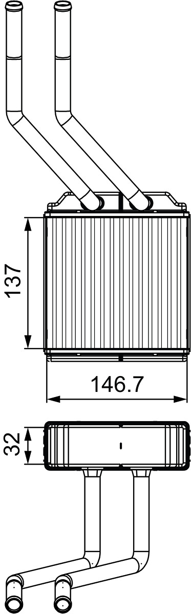 Heat Exchanger, interior heating - 811520 VALEO