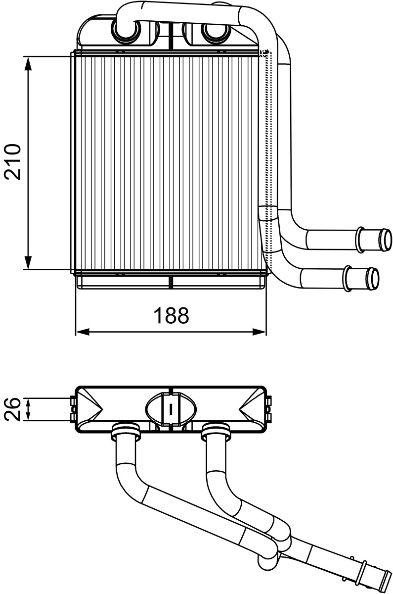 Heat Exchanger, interior heating - 811524 VALEO