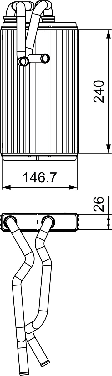 Heat Exchanger, interior heating - 811525 VALEO